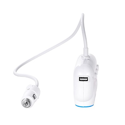 Автомобильный разветвитель прикуривателя Hoco C1 3in1  2USB (white)