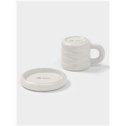 Чайная пара Доляна «Зефир», 350 мл, керамика, белая