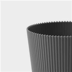 Горшок для цветов с поддоном, 12×11.5 см, пластиковый, серый