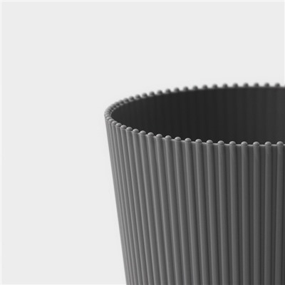 Горшок для цветов с поддоном, 12×11.5 см, пластиковый, серый