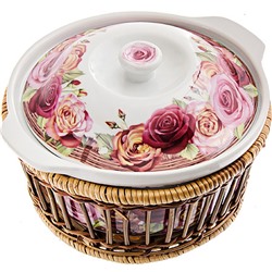 24790 Кастрюля (1л) фарфор в плет.подст МВ (х8)