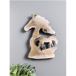 Панно настенное «Лошадь Зорька с жеребенком», декор, 19.5×14×2.5 см