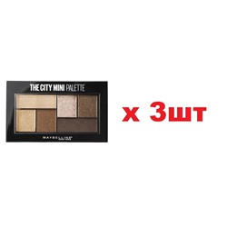 Maybelline New York Палетка теней The City Mini 400 Rooftop Bronze 6г 3шт