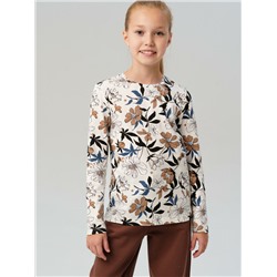 Фуфайка трикотажная для девочек (футболка с длинными рукавами)