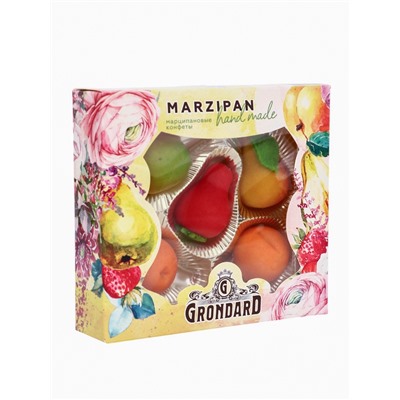 Конфеты подарочные новогодние «Миндальное лакомство» с корпусом из марципана, фрукты, 100 г