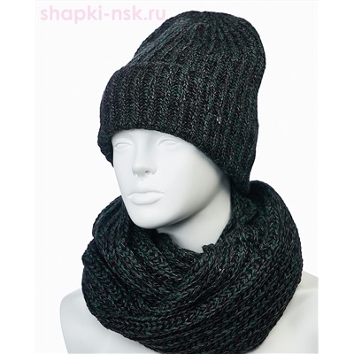 55890-1 Комплект женский флис (колпак+снуд) (56-58)