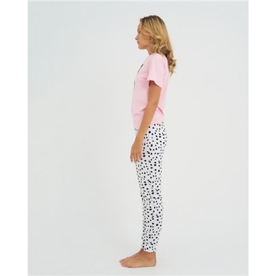 Пижама женская (футболка, брюки) KAFTAN Heart, размер 52-54