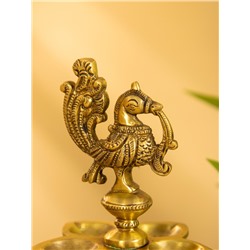 Подставка под благовония с 5 лепестками «Жар Птица», 9.5×9.5×14 см, латунь