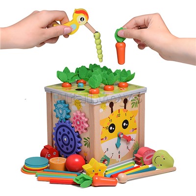 Бизиборд-Куб развивающий "Любимая ферма"