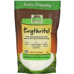 Now Foods, Real Food, эритритол, 454 г (1 фунт)