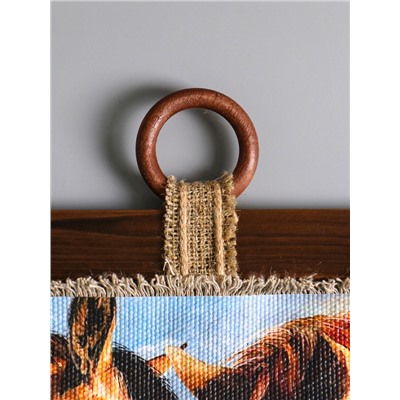 Декор настенный, панно «Свиток. Единство коней», 33×32 см