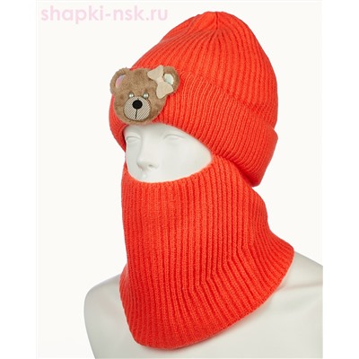 01-31-R Балаклава-шлем для девочки (50-52)