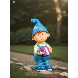 Садовая фигура из полистоуна «Мальчик-гном с лейкой», 33×13×13 см