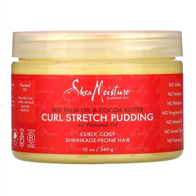 SheaMoisture, Curl Stretch Pudding, красное пальмовое масло и масло какао, 340 г (12 унций)