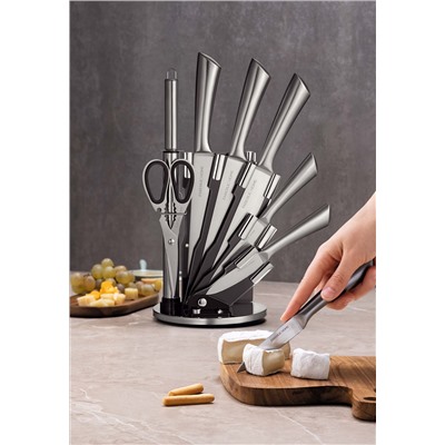Набор кухонных ножей на подставке