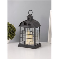 Светодиодная свеча в подсвечнике RISALUX «Дом со свечами», LED-ночник, 1.5 Вт, 3×ААА, 11×18×30 см