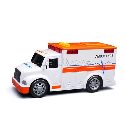Машина "Скорая помощь" 1:32 (свет, звук) в коробке