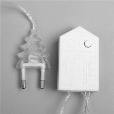 УЦЕНКА Гирлянда «Нить», 5 м, с насадками «Футбольный мяч», серебристая нить, 20 LED, 220 В, 8 режимов, свечение теплое белое