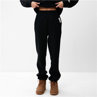 Джоггеры женские MIST Cozy style, чёрные, размер 50