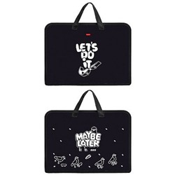 Папка для тетрадей пластиковая А4 на молнии с ручками 340х245х35 мм "Давай сделаем это" (094455) 07101 Хатбер