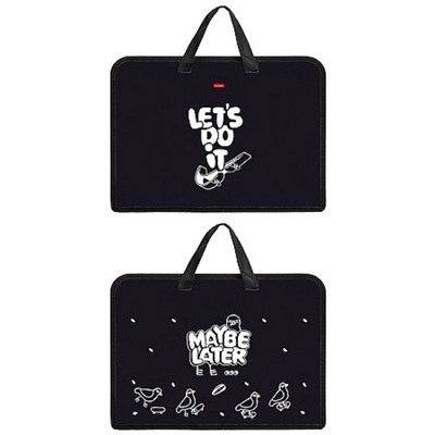 Папка для тетрадей пластиковая А4 на молнии с ручками 340х245х35 мм "Давай сделаем это" (094455) 07101 Хатбер