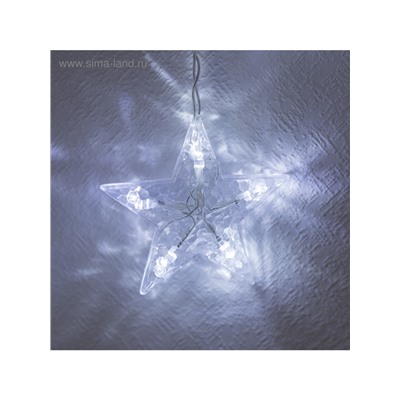 Гирлянда «Бахрома-арка» 2.5×1.2 м с насадками «Звёзды», IP20, прозрачная нить, 136 LED, свечение белое, 8 режимов, 220 В