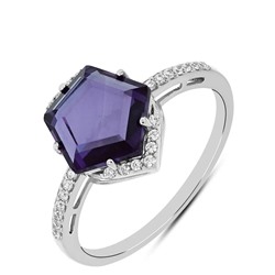 Кольцо из серебра синт.александрит, Диамонд