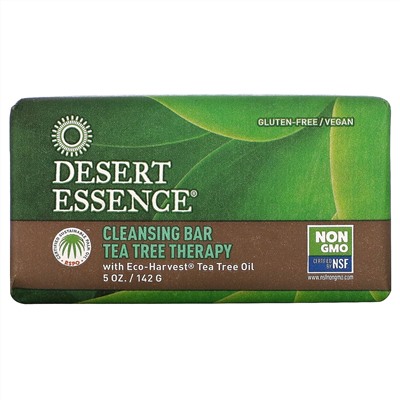 Desert Essence, очищающее мыло с маслом чайного дерева, 142 г (5 унций)