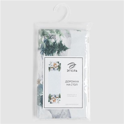 Дорожка новогодняя на стол «Этель» Forest animals 40×147 ± 5 см, 100% хл, саржа 190 г/м²