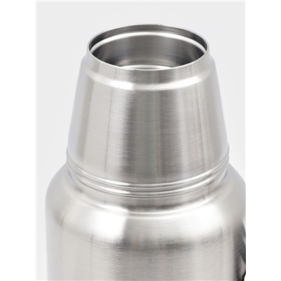 Термос, 1.2 л, Движение, "Мастер К.", с кружкой, сохраняет тепло 18 ч, 36 х 11 см, хром