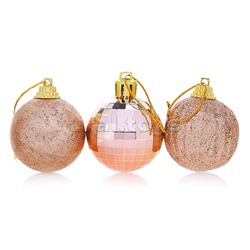 Набор новогодних украшений "Бронзовые узоры" в пакете