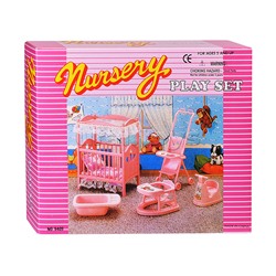 Набор мебели для кукол "Детская комната" в коробке