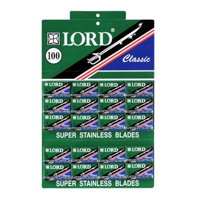 Лезвия для бритья классические двусторонние Lord Super Stainless Classic 5шт.(20X5шт. =100 лезвий) на карте