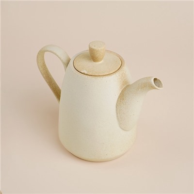 Заварочный чайник SL Home «Волны Сардинии», 1.3 л, 22.5×11×19 см, фарфор, бежевый