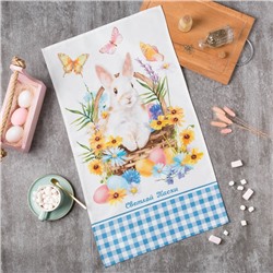 Полотенце «Зайчики», 40×73 см, 100% хлопок, саржа 190 г/м²