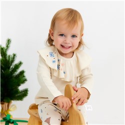 Кофточка с вышивкой «Крошка Я. Новогодние игрушки», рост 86-92 см