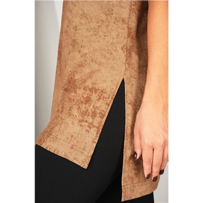 Женская удлиненная футболка с разрезами Happyfox