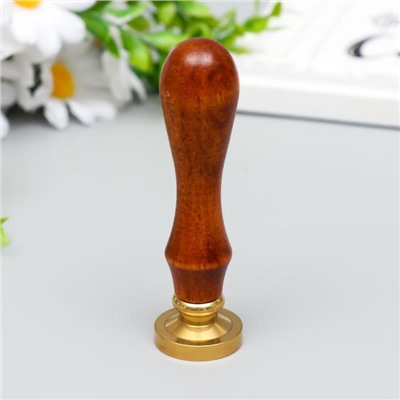 Печать для сургуча с деревянной ручкой «Корона с буквой B», 9×2.5×2.5 см