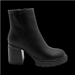 Ботинки из натуральной кожи на меху РМ-093-1 черные