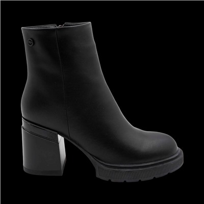 Ботинки из натуральной кожи на меху РМ-093-1 черные