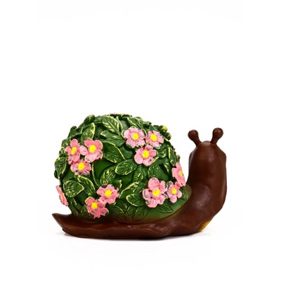 Садовая фигура из полистоуна «Улитка резная», 20×11×12 см