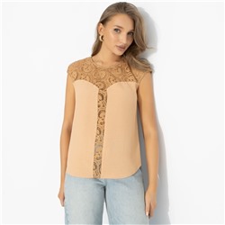 Топ комбинированный с кружевом, Громко и смело