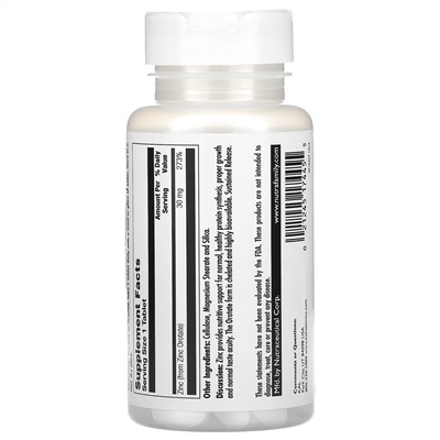 KAL, Zinc/ Orotate SR, 30 mg, 90 Tablets
