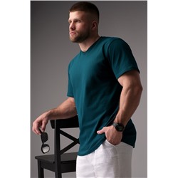 Мужская футболка больших размеров c V-вырезом Happyfox