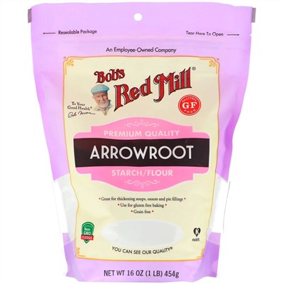 Bob's Red Mill, Крахмал/мука из корней маранта, без глютена, 454 г