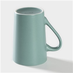 Кружка Доляна Good morning. Home, 385 мл, фарфор, голубая