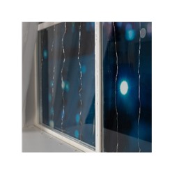 Гирлянда «Занавес» 1×1 м роса, IP20, серебристая нить, 100 LED, свечение мульти, 12 В