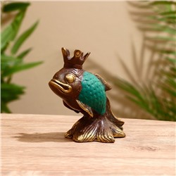 Сувенир «Золотая рыбка», 10×8×6 см, бронза