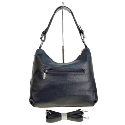 Женская сумка из искусственной кожи и натуральной замши, цвет черный