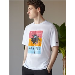 Свободная футболка  с авторским принтом